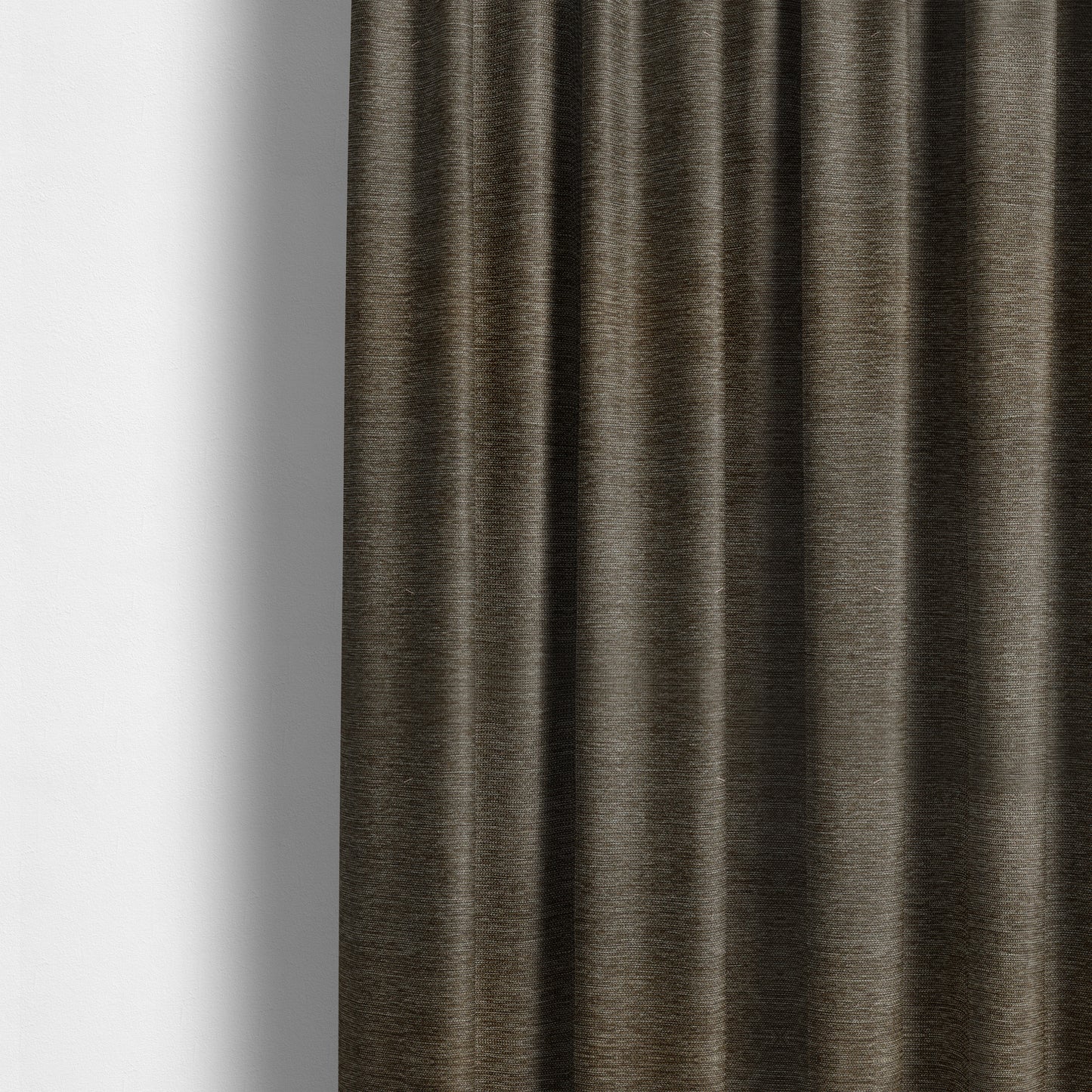 Metropolitan Collection Plain Chenille Smooth Textured Brown Colour Upholstery Fabric CTR-102 - Made To Measure Curtains