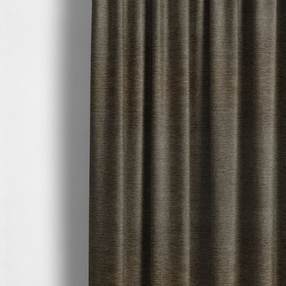 Metropolitan Collection Plain Chenille Smooth Textured Brown Colour Upholstery Fabric CTR-102 - Made To Measure Curtains