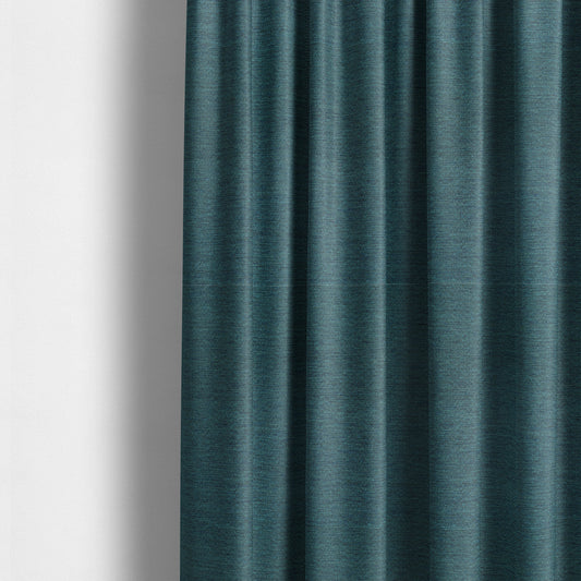 Metropolitan Collection Plain Chenille Smooth Textured Teal Blue Colour Upholstery Fabric CTR-103 - Made To Measure Curtains