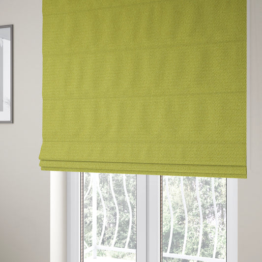 Poppy Soothing Velour Velvet Upholstery Furnishing Yellow Fabric CTR-1033 - Roman Blinds