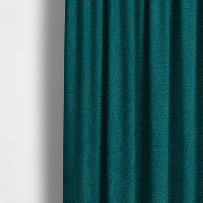 Mikado Self Pattern Soft Velour Velvet Upholstery Fabric In Blue Colour CTR-1036 - Made To Measure Curtains