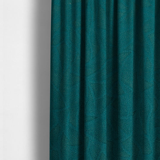 Mikado Self Pattern Soft Velour Velvet Upholstery Fabric In Blue Colour CTR-1036 - Made To Measure Curtains