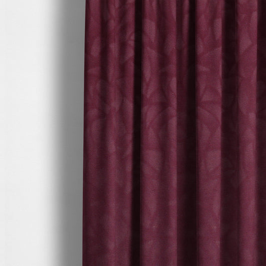 Mikado Self Pattern Soft Velour Velvet Upholstery Fabric In Purple Colour CTR-1037 - Made To Measure Curtains