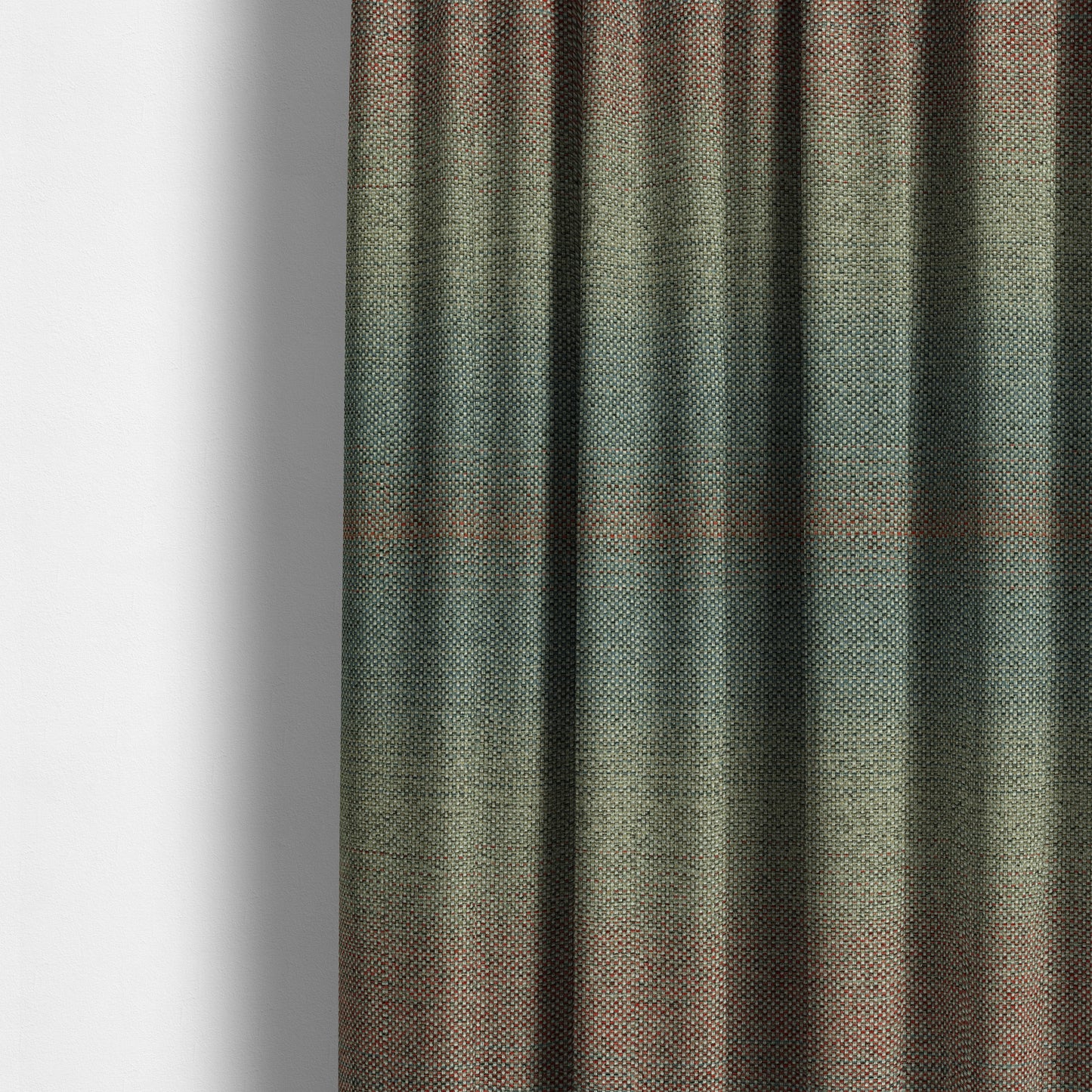 Mineral Weaves Multicoloured Silver Blue Red Heavyweight Chenille Upholstery Fabric CTR-1046 - Made To Measure Curtains