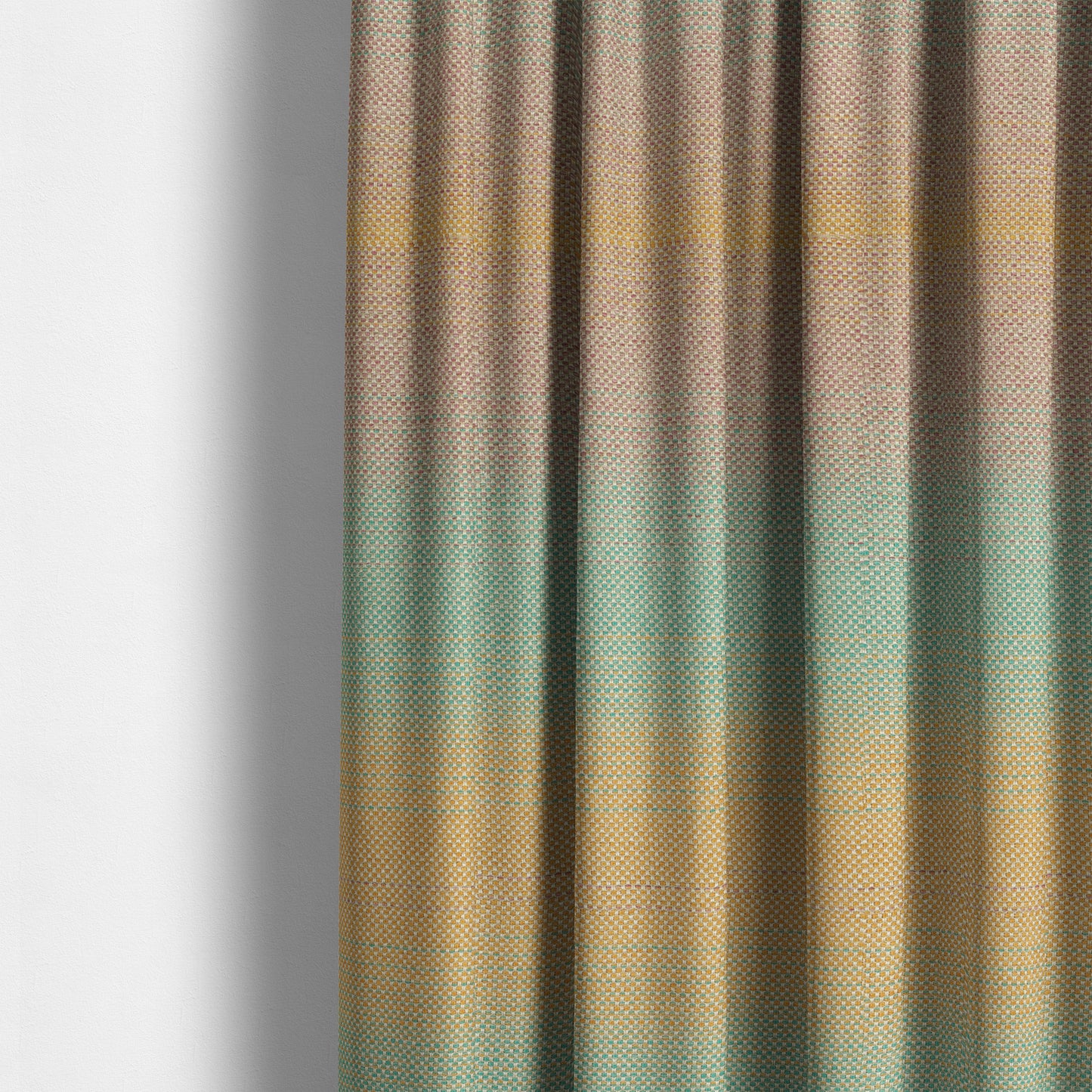 Mineral Weaves Multicoloured Orange Blue Pink Heavyweight Chenille Upholstery Fabric CTR-1047 - Made To Measure Curtains