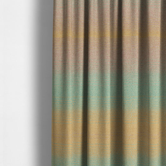 Mineral Weaves Multicoloured Orange Blue Pink Heavyweight Chenille Upholstery Fabric CTR-1047 - Made To Measure Curtains