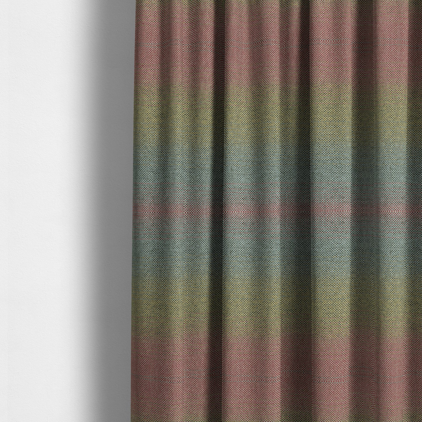 Mineral Weaves Multicoloured Blue Pink Green Heavyweight Chenille Upholstery Fabric CTR-1048 - Made To Measure Curtains