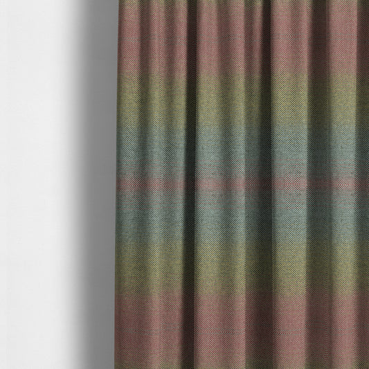 Mineral Weaves Multicoloured Blue Pink Green Heavyweight Chenille Upholstery Fabric CTR-1048 - Made To Measure Curtains