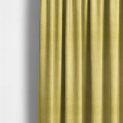 Bilbao Weave Textured Chenille Yellow Colour Furnishing Fabric CTR-1052 - Made To Measure Curtains