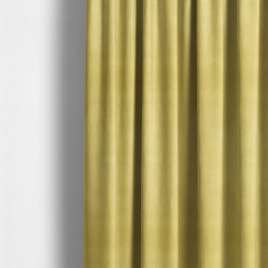 Bilbao Weave Textured Chenille Yellow Colour Furnishing Fabric CTR-1052 - Made To Measure Curtains