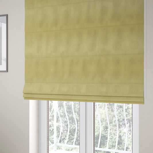 Fenton Circular Pattern In Beige Colour Furnishing Upholstery Fabric CTR-1076 - Roman Blinds