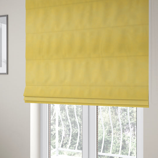 Fenton Circular Pattern In Yellow Colour Furnishing Upholstery Fabric CTR-1077 - Roman Blinds