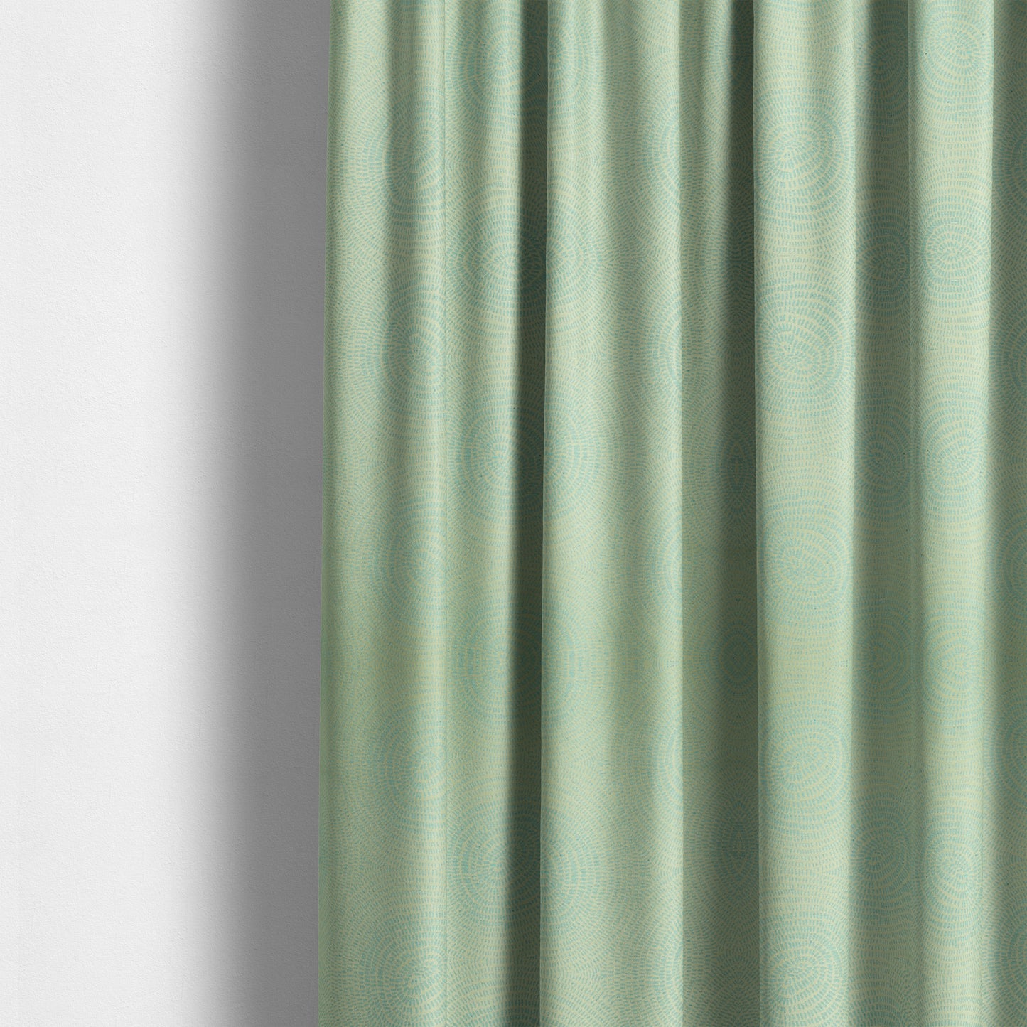 Fenton Circular Pattern In Light Blue Colour Furnishing Upholstery Fabric CTR-1079 - Made To Measure Curtains