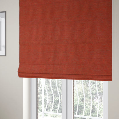 Metropolitan Collection Plain Chenille Smooth Textured Orange Colour Upholstery Fabric CTR-108 - Roman Blinds