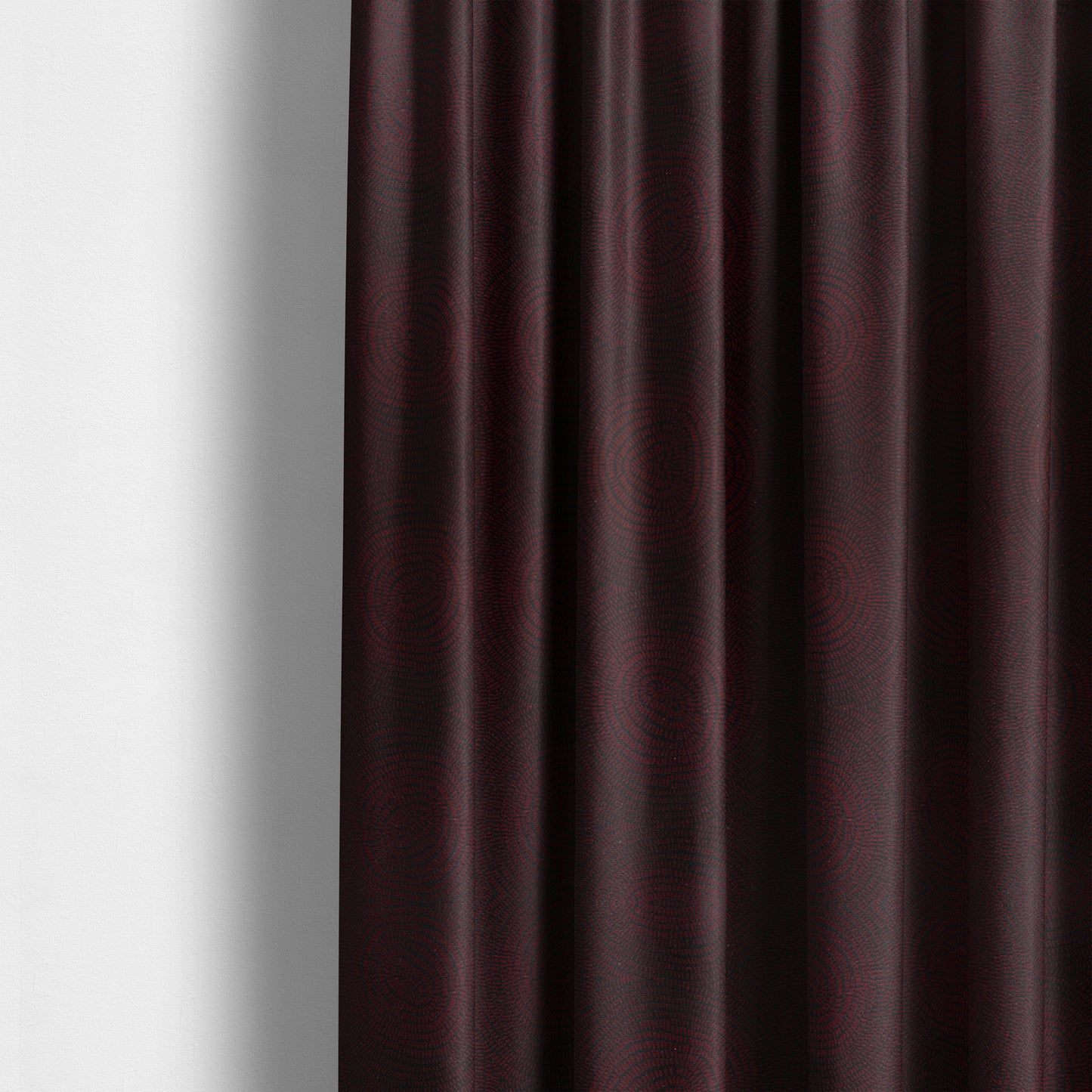 Fenton Circular Pattern In Burgundy Colour Furnishing Upholstery Fabric CTR-1086 - Made To Measure Curtains