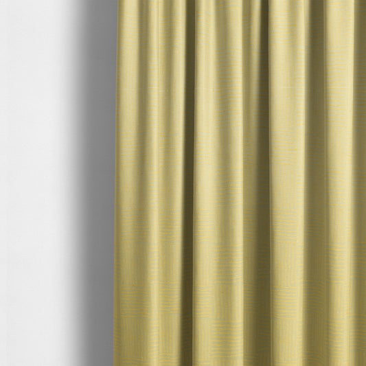 Noah Yellow Colour Gingham Stripe Pattern Upholstery Fabrics CTR-1089 - Made To Measure Curtains