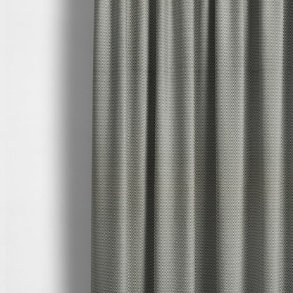 Elemental Collection Chevron Pattern Soft Wool Textured Grey White Colour Upholstery Fabric CTR-109 - Made To Measure Curtains