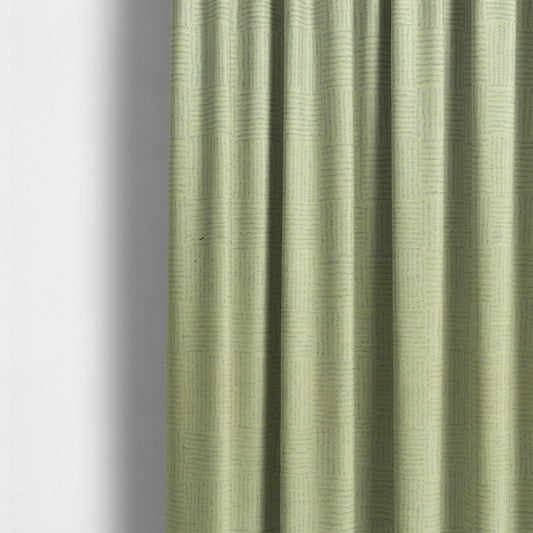 Noah Grey Colour Gingham Stripe Pattern Upholstery Fabrics CTR-1090 - Made To Measure Curtains