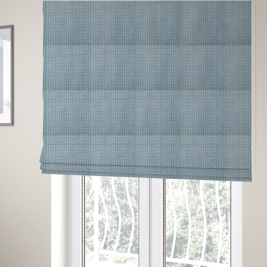 Chicago Bobble Effect Chenille Upholstery Fabric Sky Blue Colour CTR-1096 - Roman Blinds