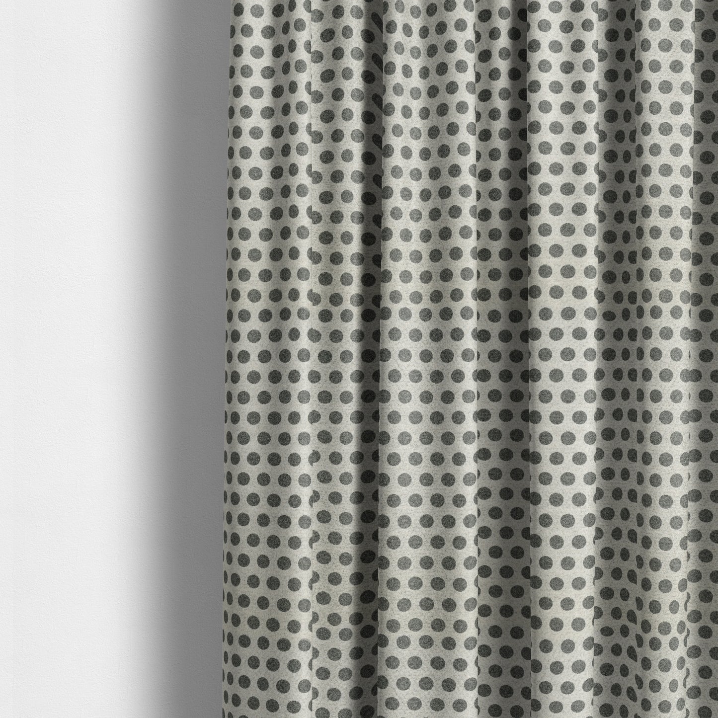 Elemental Collection Dotted Pattern Soft Wool Textured Grey White Colour Upholstery Fabric CTR-110 - Made To Measure Curtains