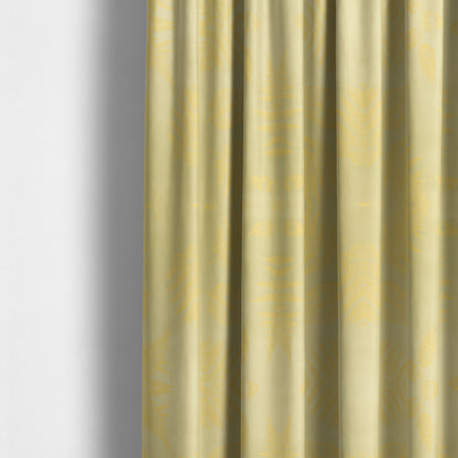 Pelham Autumnal Floral Pattern In Yellow Colour Furnishing Upholstery Fabric CTR-1100 - Made To Measure Curtains