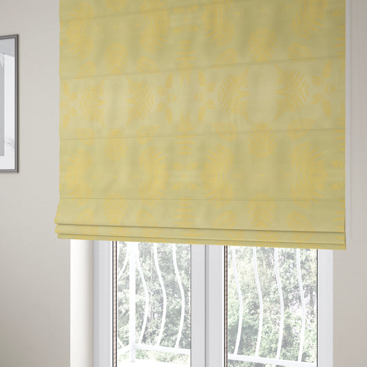 Pelham Autumnal Floral Pattern In Yellow Colour Furnishing Upholstery Fabric CTR-1100 - Roman Blinds