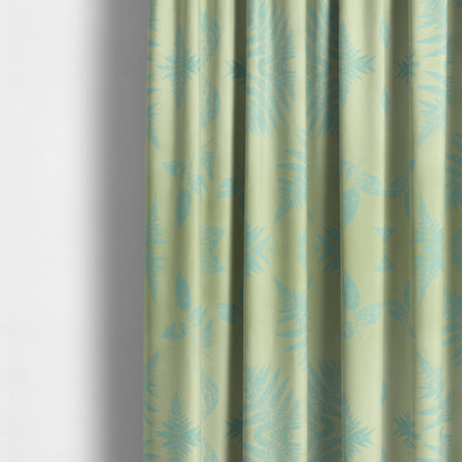 Pelham Autumnal Floral Pattern In Light Blue Colour Furnishing Upholstery Fabric CTR-1103 - Made To Measure Curtains