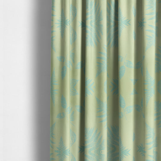 Pelham Autumnal Floral Pattern In Light Blue Colour Furnishing Upholstery Fabric CTR-1103 - Made To Measure Curtains