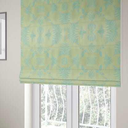 Pelham Autumnal Floral Pattern In Light Blue Colour Furnishing Upholstery Fabric CTR-1103 - Roman Blinds