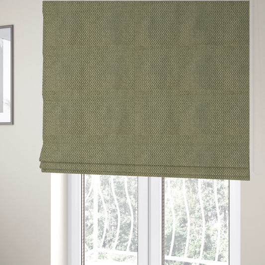 Chicago Bobble Effect Chenille Upholstery Fabric Sage Green Colour CTR-1105 - Roman Blinds