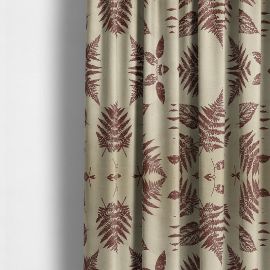 Pelham Autumnal Floral Pattern In Pink Colour Furnishing Upholstery Fabric CTR-1108 - Made To Measure Curtains