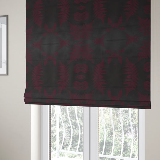 Pelham Autumnal Floral Pattern In Burgundy Colour Furnishing Upholstery Fabric CTR-1110 - Roman Blinds