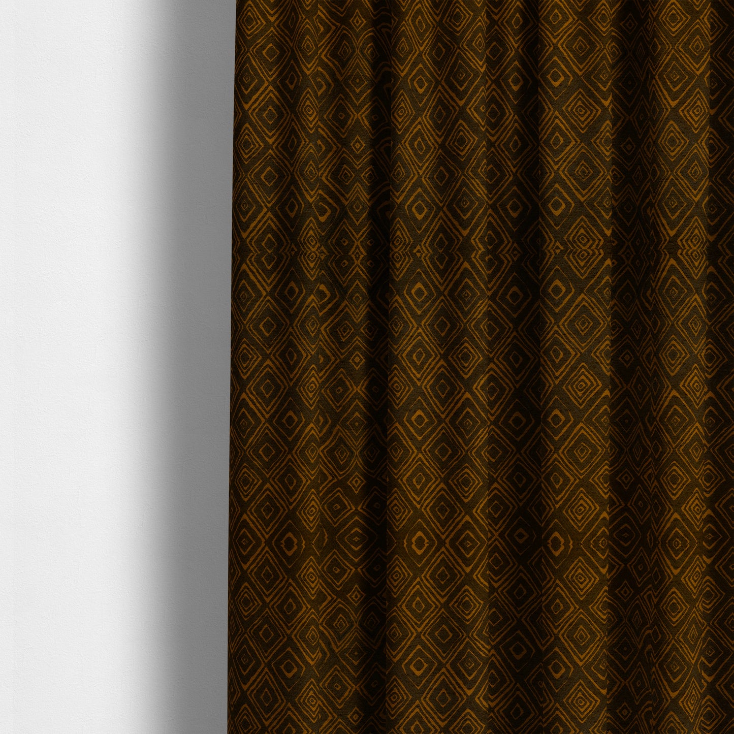 Manali Geometric Pattern Chenille Material In Brown Colour Upholstery Fabric CTR-1121 - Made To Measure Curtains