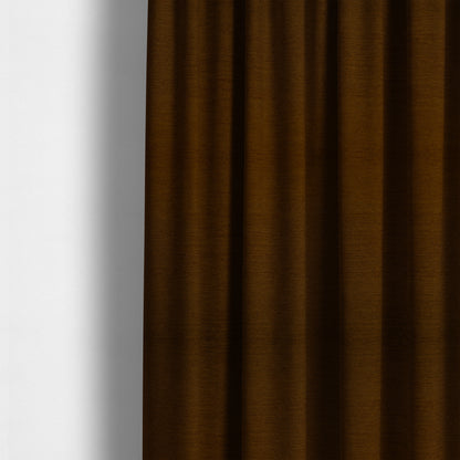 Surat Plain Textured Chenille Material In Brown Orange Colour Upholstery Fabric CTR-1122 - Made To Measure Curtains