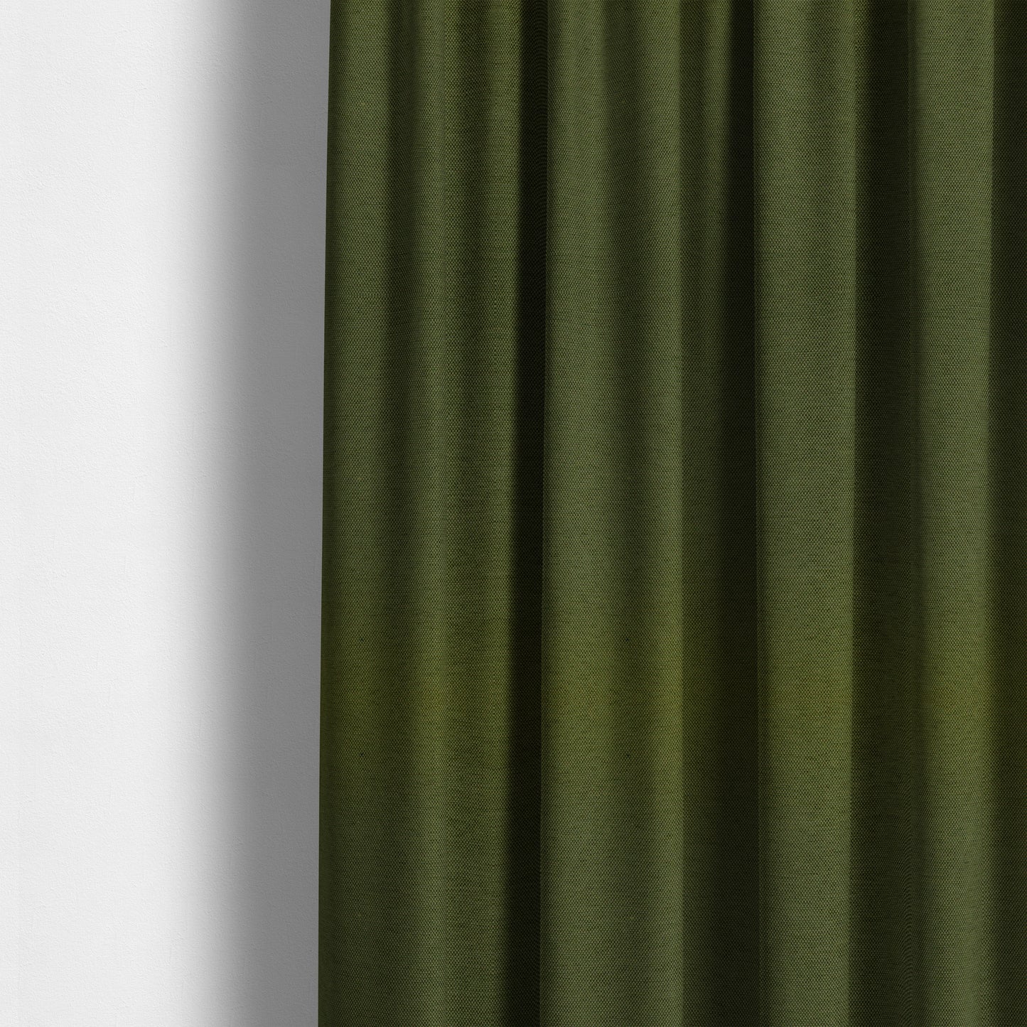 Surat Plain Textured Chenille Material In Green Colour Upholstery Fabric CTR-1125 - Made To Measure Curtains