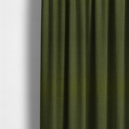 Surat Plain Textured Chenille Material In Green Colour Upholstery Fabric CTR-1125 - Made To Measure Curtains