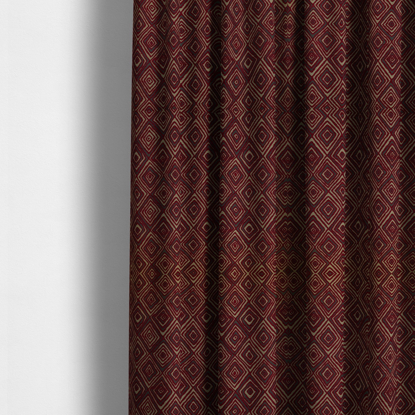 Manali Geometric Pattern Chenille Material In Purple Colour Upholstery Fabric CTR-1127 - Made To Measure Curtains