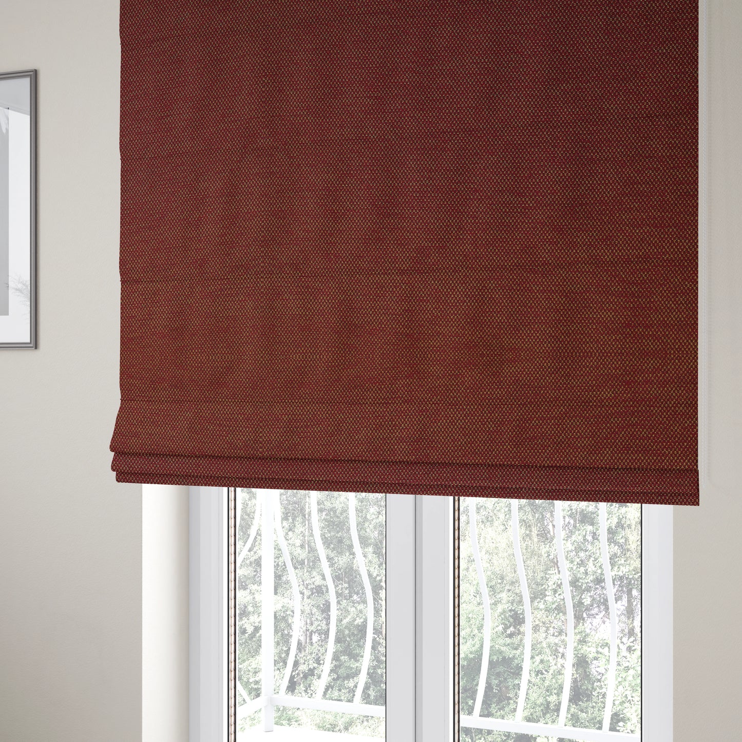 Surat Plain Textured Chenille Material In Purple Colour Upholstery Fabric CTR-1128 - Roman Blinds