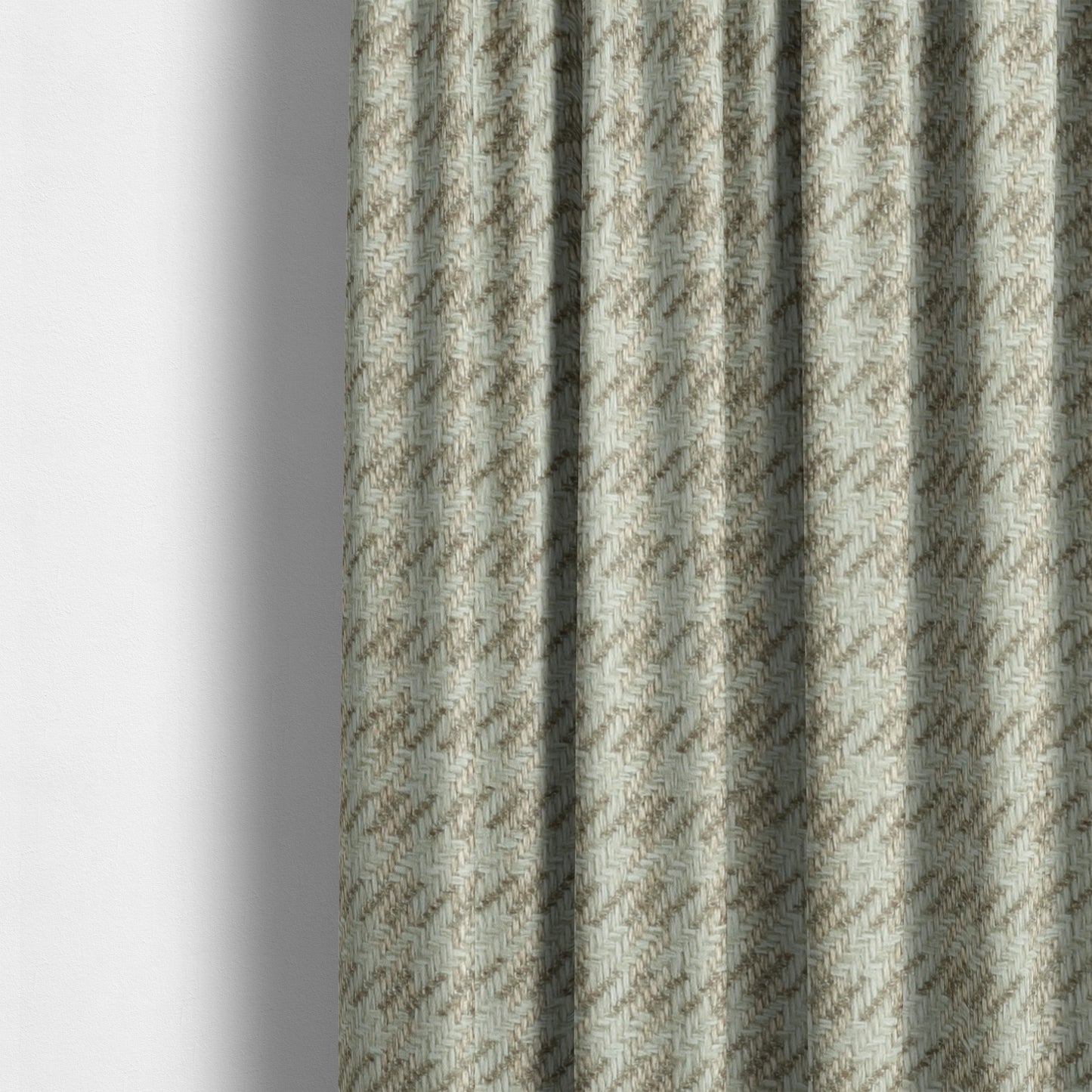 Berwick Houndstooth Pattern Jacquard Flat Weave Beige Colour Upholstery Furnishing Fabric CTR-1144 - Made To Measure Curtains