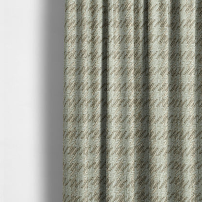 Berwick Houndstooth Pattern Jacquard Flat Weave Beige Colour Upholstery Furnishing Fabric CTR-1144 - Made To Measure Curtains