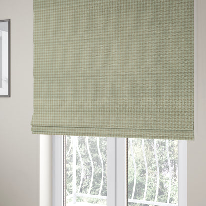 Berwick Houndstooth Pattern Jacquard Flat Weave Beige Colour Upholstery Furnishing Fabric CTR-1144 - Roman Blinds