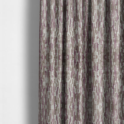 Fraser Brushed Pattern Flat Velour Brown Purple Colour Upholstery Furnishing Fabric CTR-1149 - Made To Measure Curtains