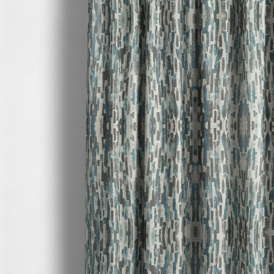 Fraser Brushed Pattern Flat Velour Blue Grey Colour Upholstery Furnishing Fabric CTR-1150 - Made To Measure Curtains