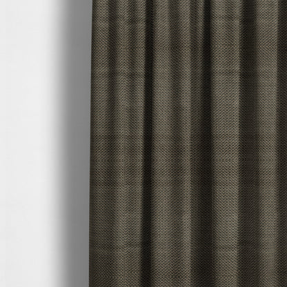 Majesty Herringbone Weave Chenille Brown Beige Colour Upholstery Furnishing Fabric CTR-1152 - Made To Measure Curtains