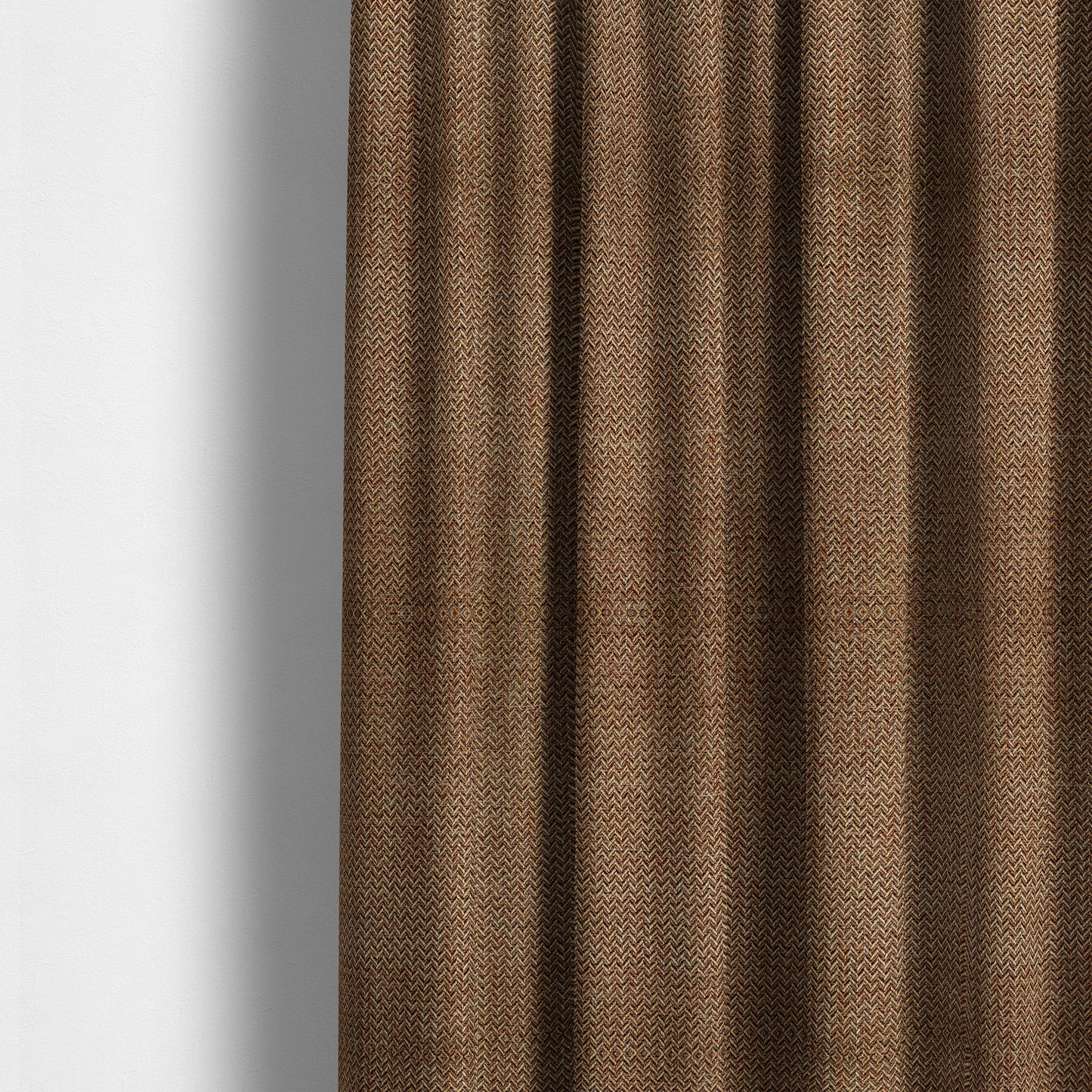 Majesty Herringbone Weave Chenille Bronze Brown Colour Upholstery Furnishing Fabric CTR-1153 - Made To Measure Curtains