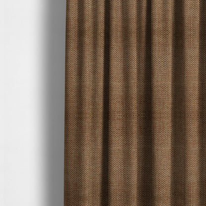 Majesty Herringbone Weave Chenille Bronze Brown Colour Upholstery Furnishing Fabric CTR-1153 - Made To Measure Curtains