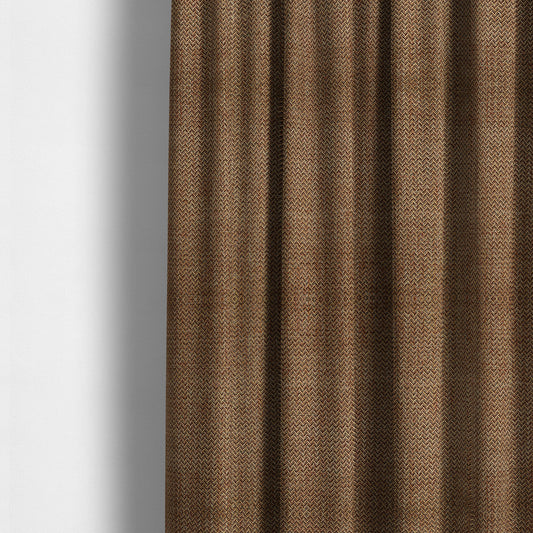 Majesty Herringbone Weave Chenille Bronze Brown Colour Upholstery Furnishing Fabric CTR-1153 - Made To Measure Curtains