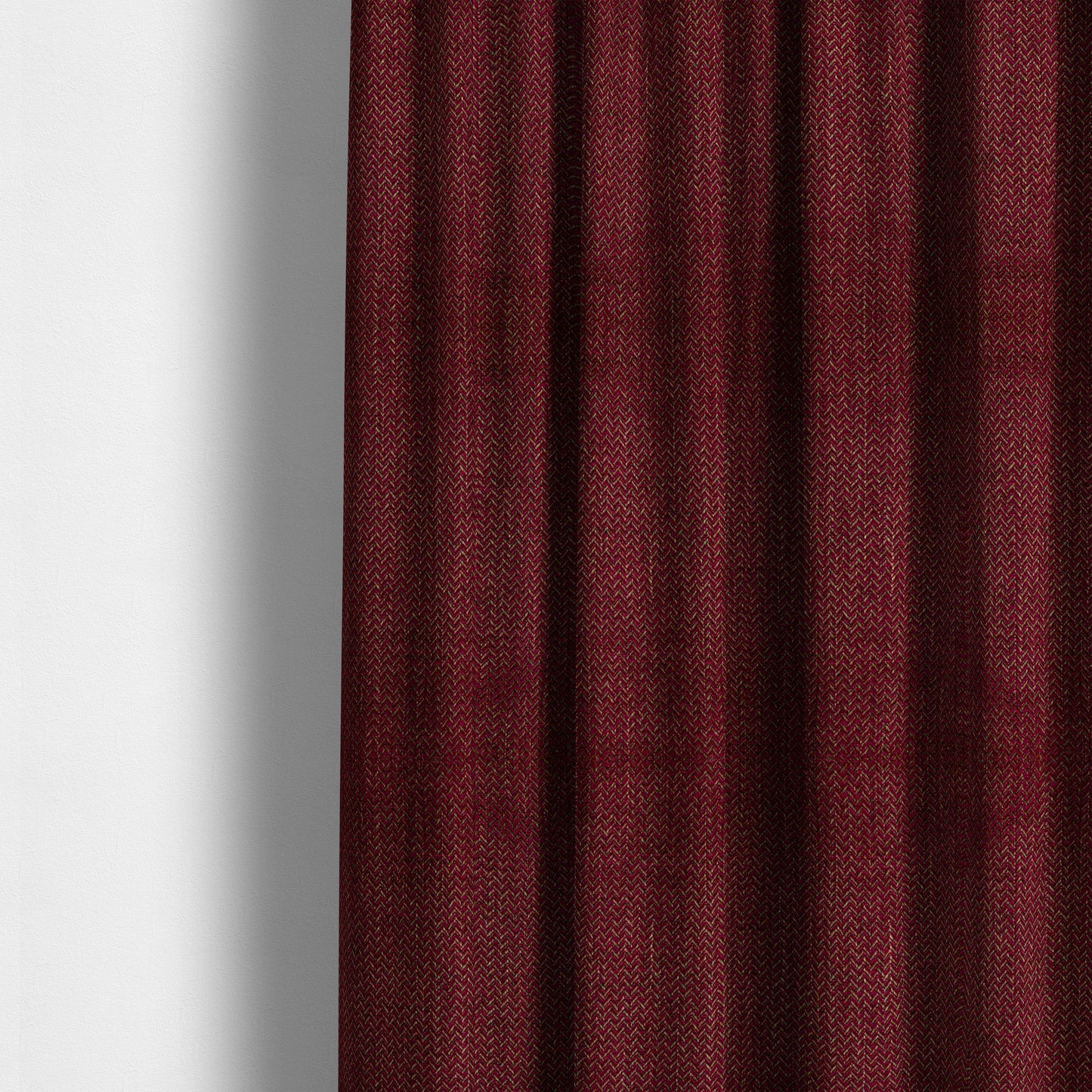 Majesty Herringbone Weave Chenille Red Brown Colour Upholstery Furnishing Fabric CTR-1155 - Made To Measure Curtains