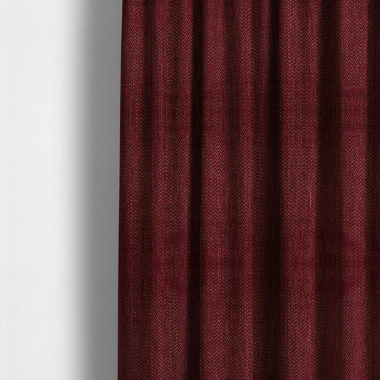 Majesty Herringbone Weave Chenille Red Brown Colour Upholstery Furnishing Fabric CTR-1155 - Made To Measure Curtains