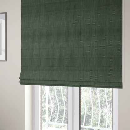 Majesty Herringbone Weave Chenille Green Colour Upholstery Furnishing Fabric CTR-1156 - Roman Blinds